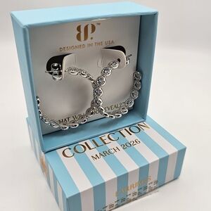 NEW Bomb Party RARE UNICORN March Birthday Earrings Aquamarine on Rhodium $164